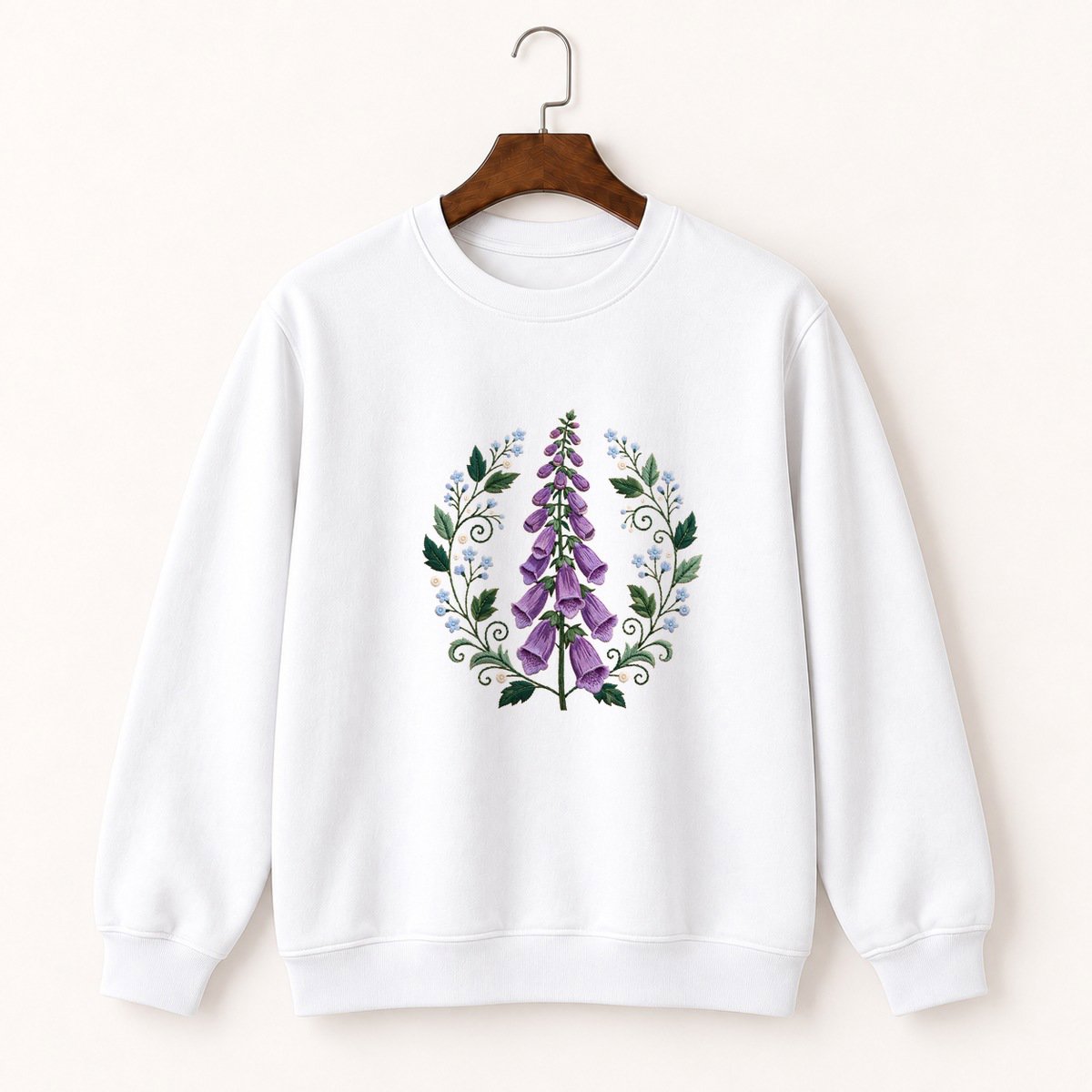 Foxglove Flower Crewneck Sweatshirt 5