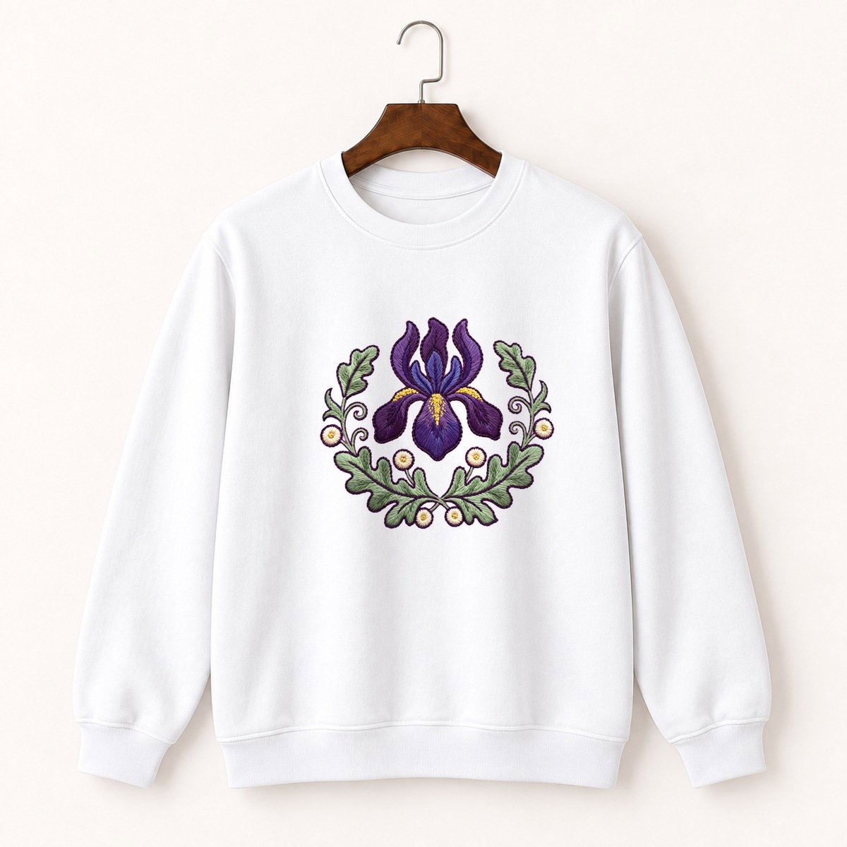 Iris Flower Crewneck Sweatshirt 5