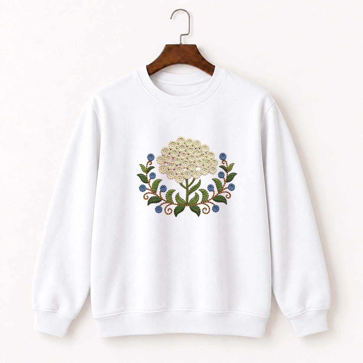 Yarrow Flower Crewneck Sweatshirt 5