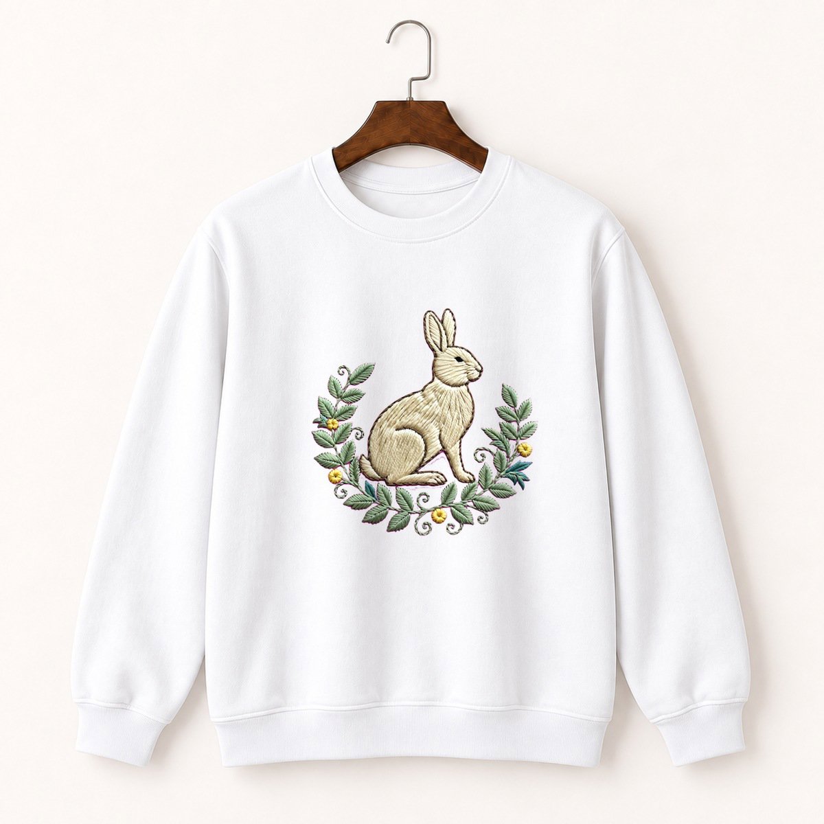 Woodland Rabbit Crewneck Sweatshirt 5