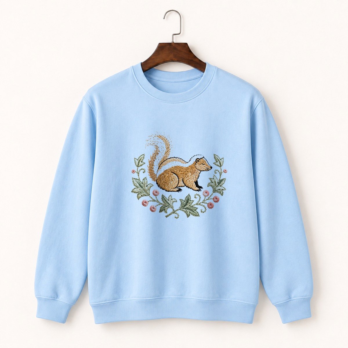 Striped Skunk Crewneck Sweatshirt 1