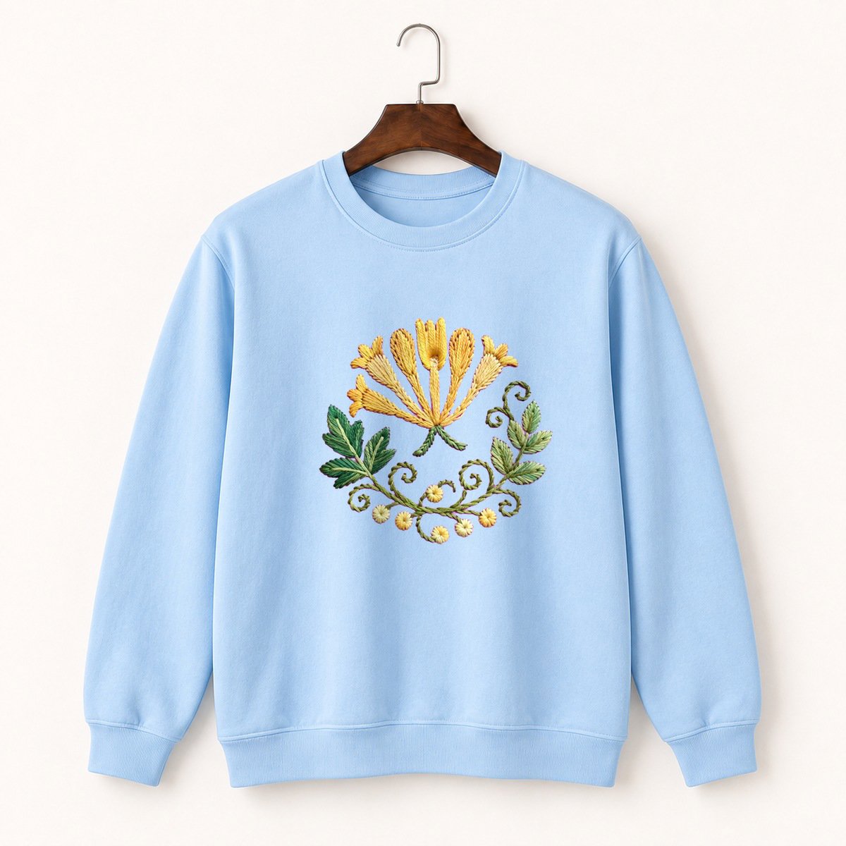 Honeysuckle Flower Crewneck Sweatshirt 1