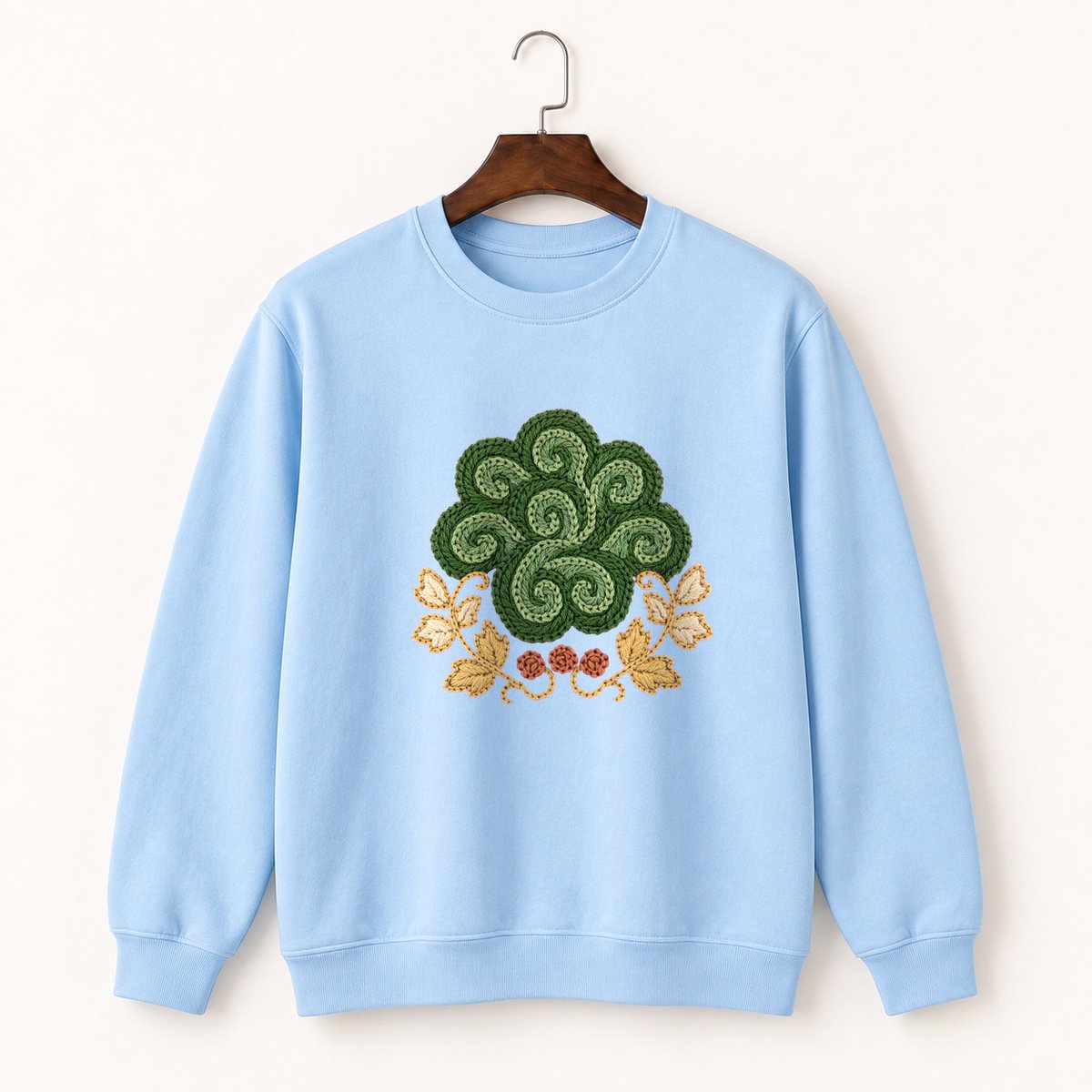 Woodland Moss Crewneck Sweatshirt 1