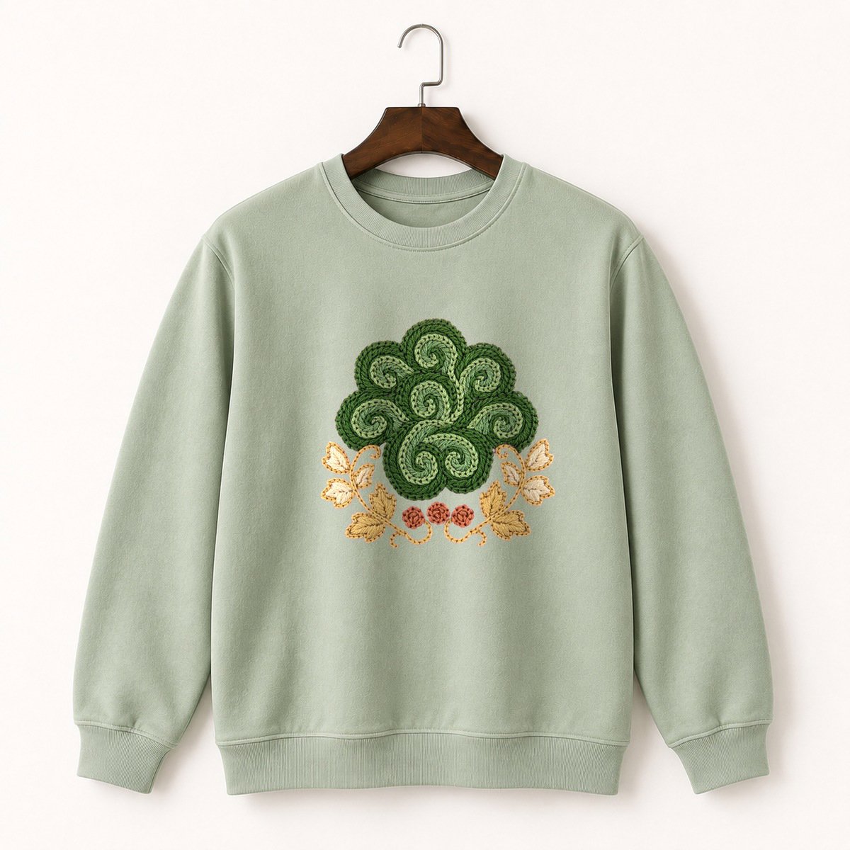 Woodland Moss Crewneck Sweatshirt 2