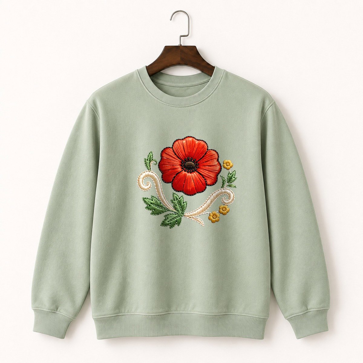 Poppy Flower Crewneck Sweatshirt 2