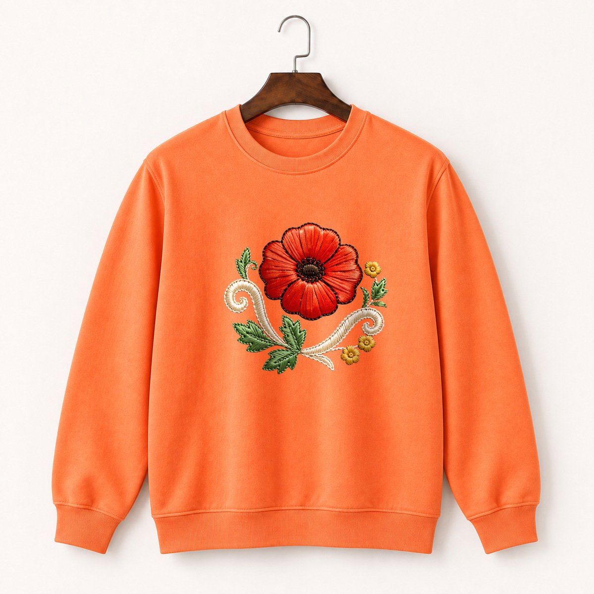 Poppy Flower Crewneck Sweatshirt 3
