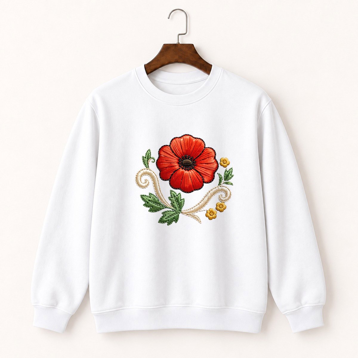 Poppy Flower Crewneck Sweatshirt 5