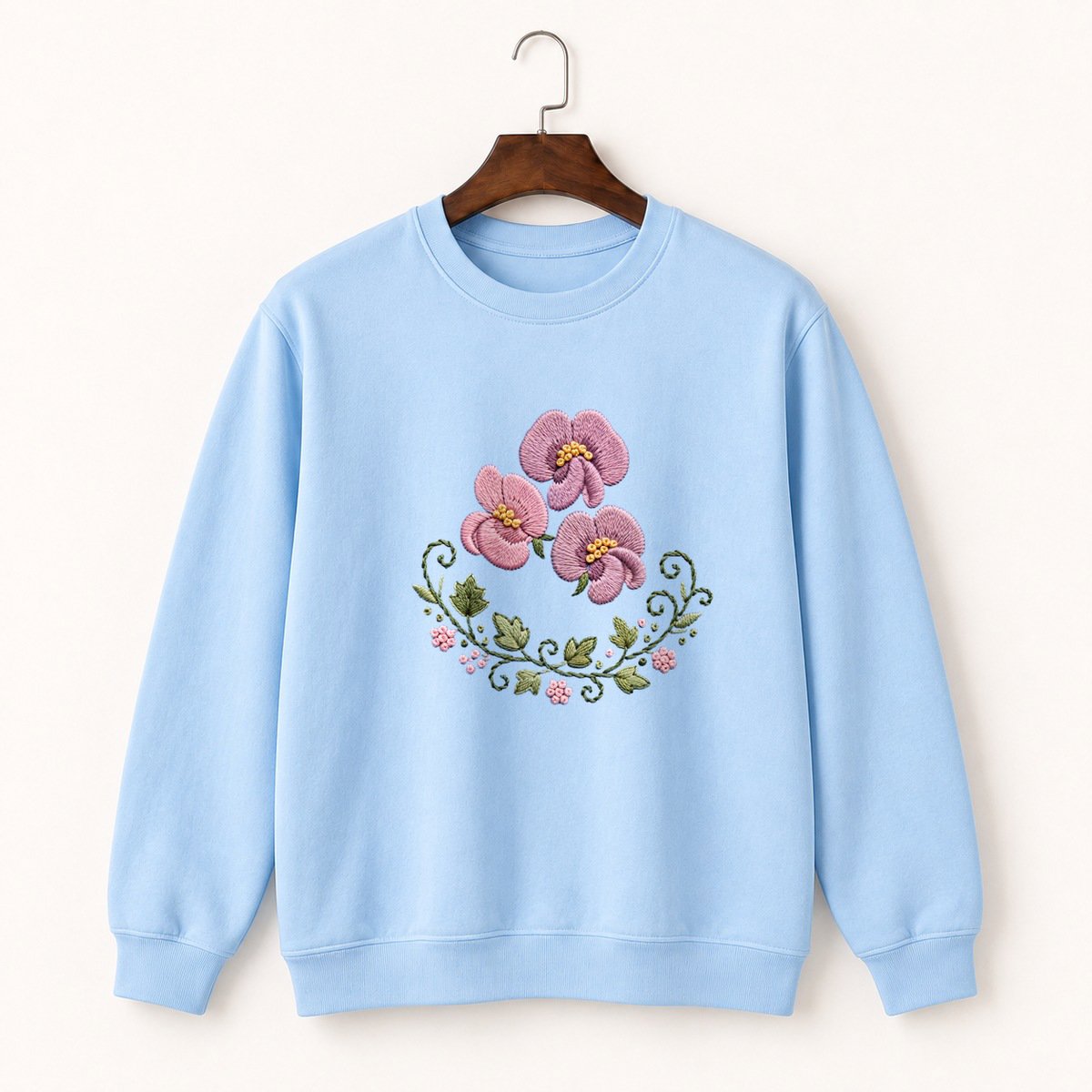 Sweet Pea Flower Crewneck Sweatshirt 1