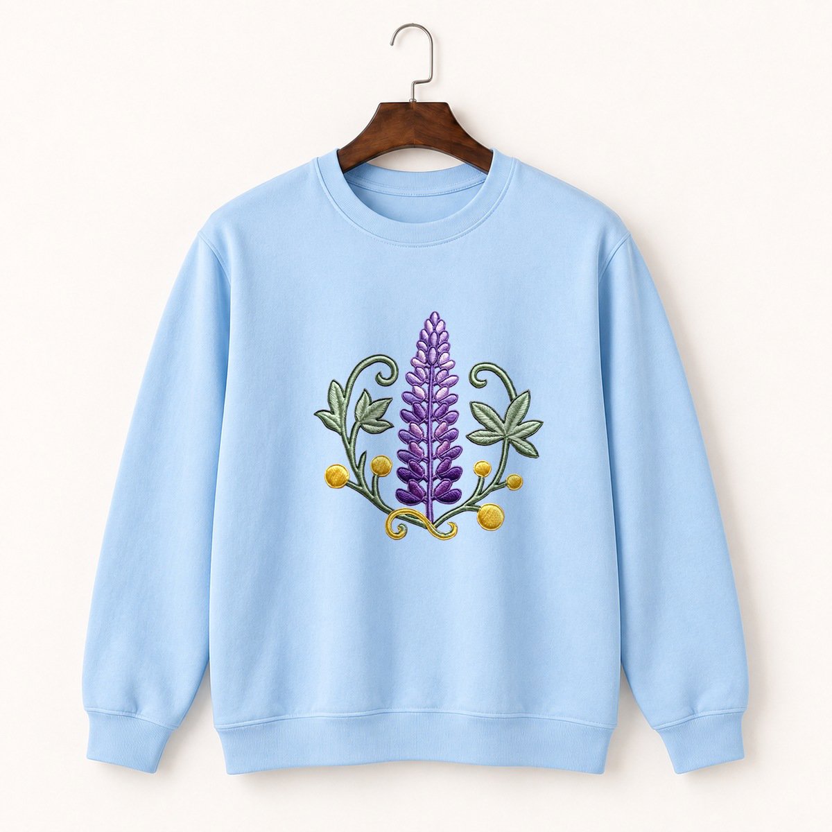 Lupine Flower Crewneck Sweatshirt 1