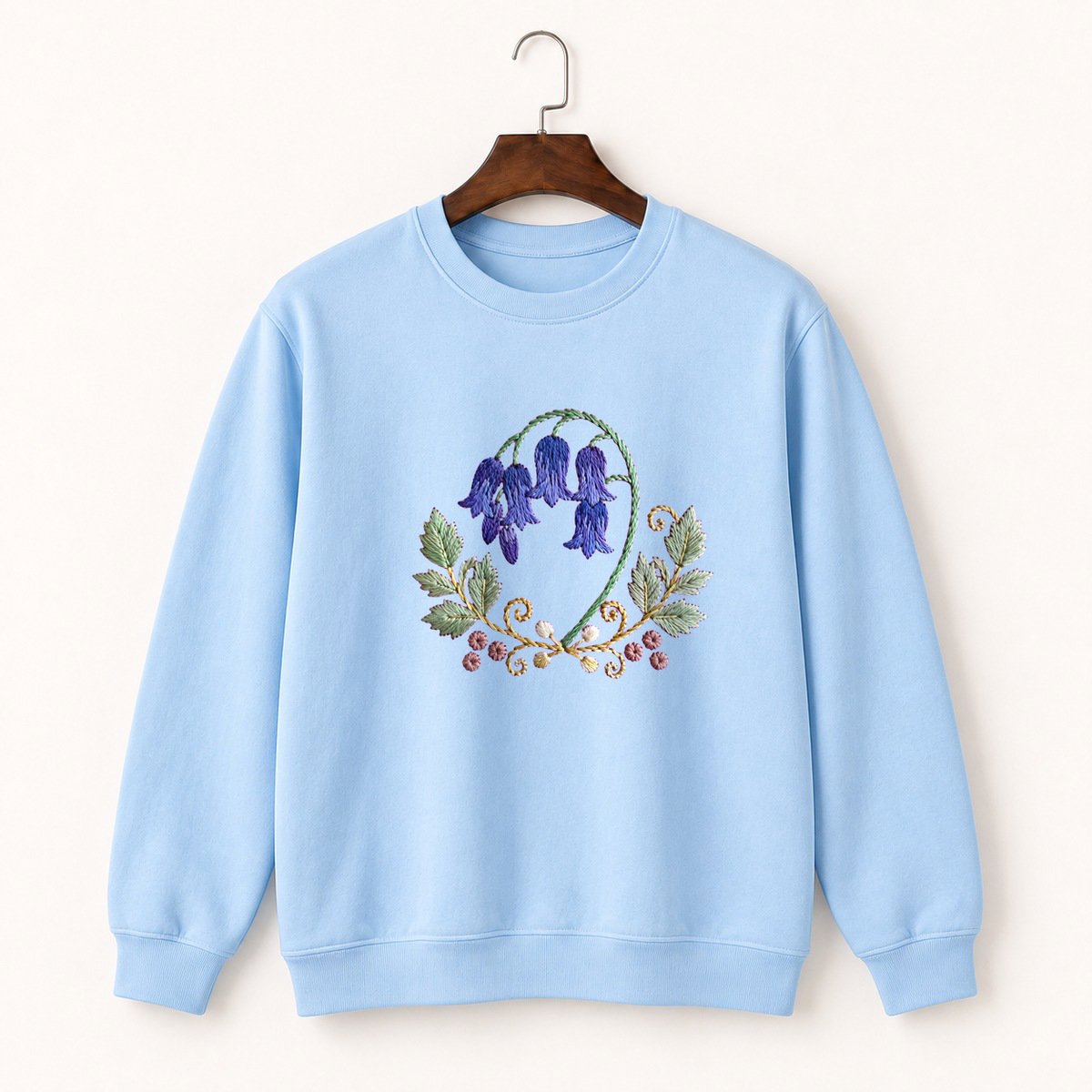 Bluebell Flower Crewneck Sweatshirt 1
