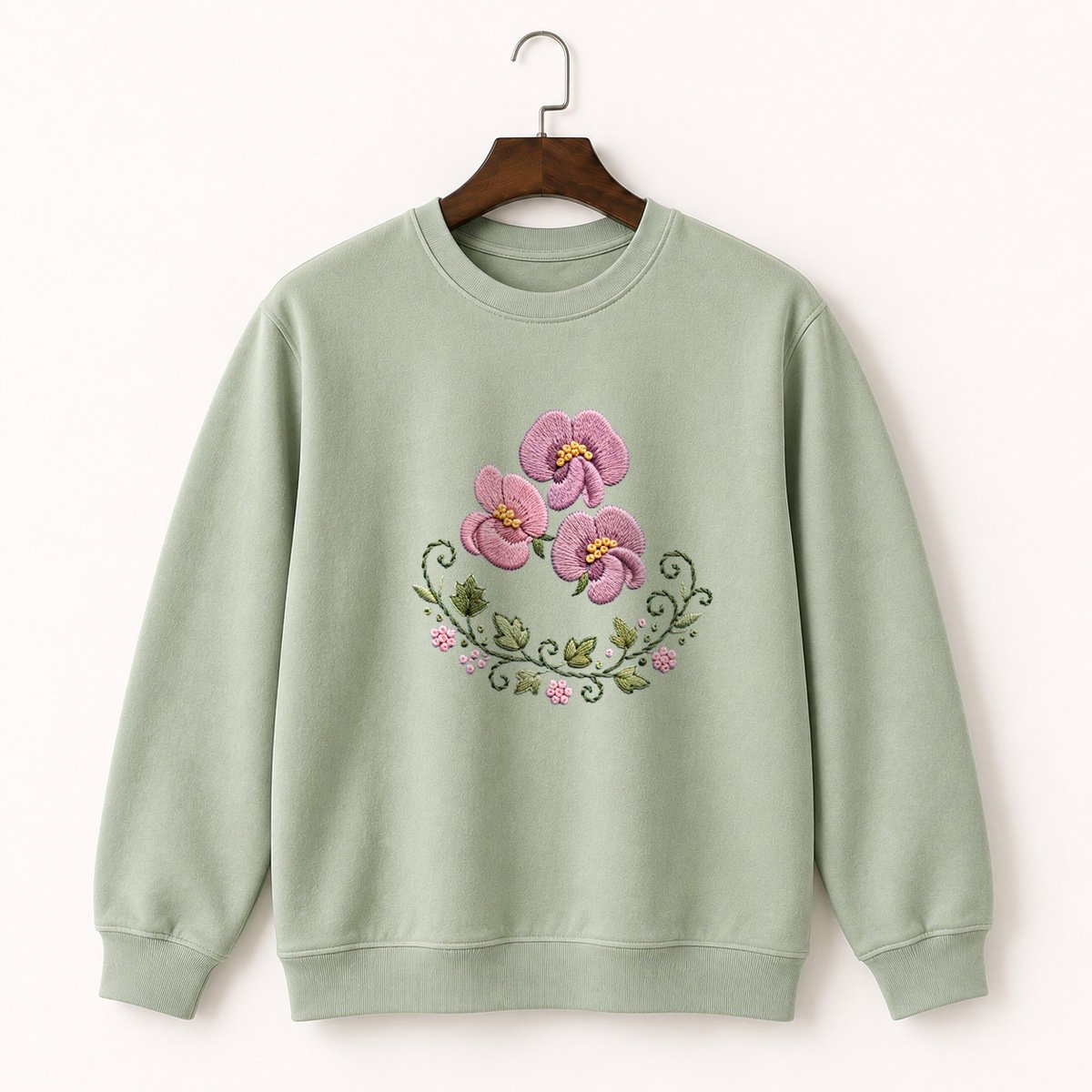 Sweet Pea Flower Crewneck Sweatshirt 2