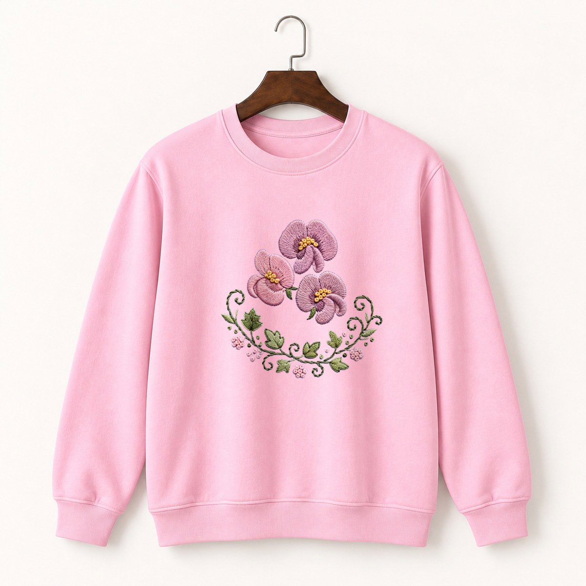 Sweet Pea Flower Crewneck Sweatshirt 4