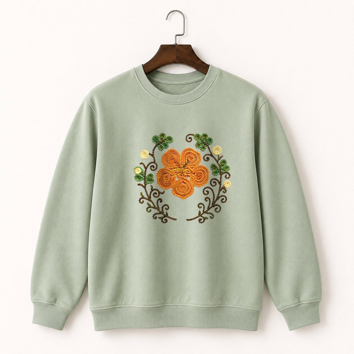 Nasturtium Flower Crewneck Sweatshirt 2