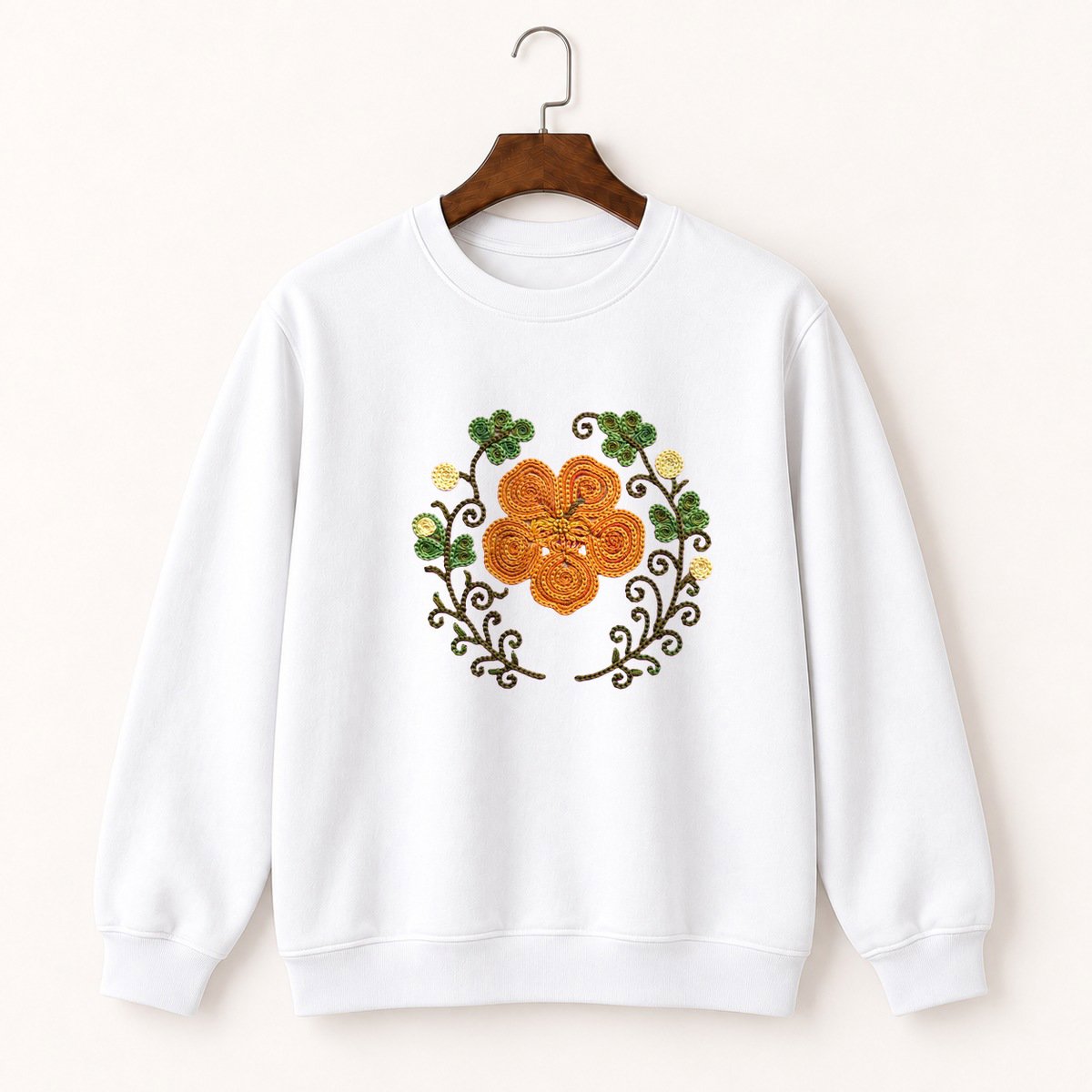 Nasturtium Flower Crewneck Sweatshirt 5
