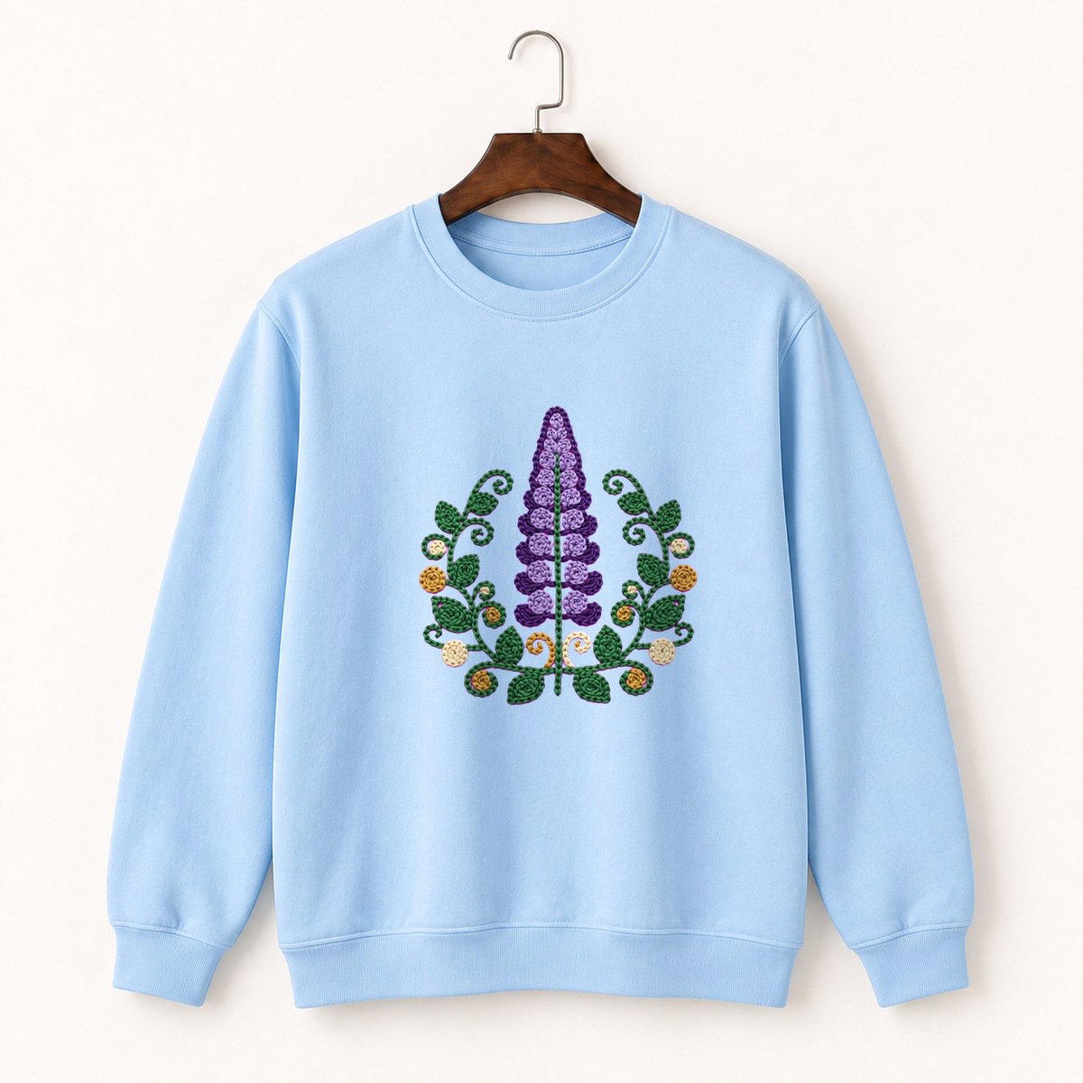Lupine Flower Crewneck Sweatshirt 1