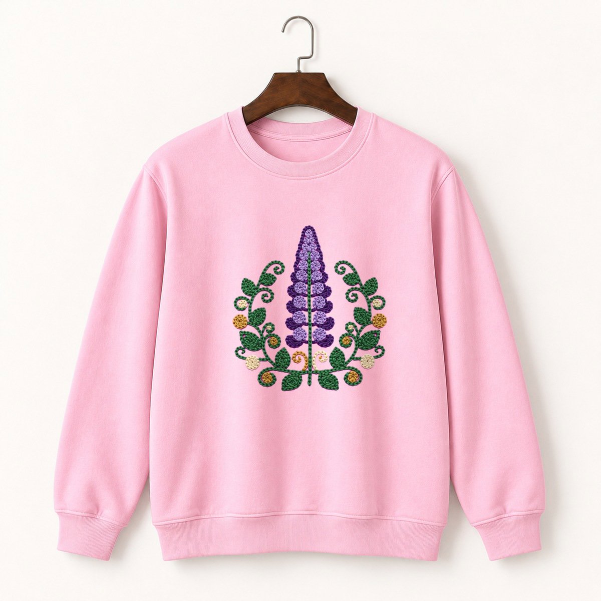 Lupine Flower Crewneck Sweatshirt 4