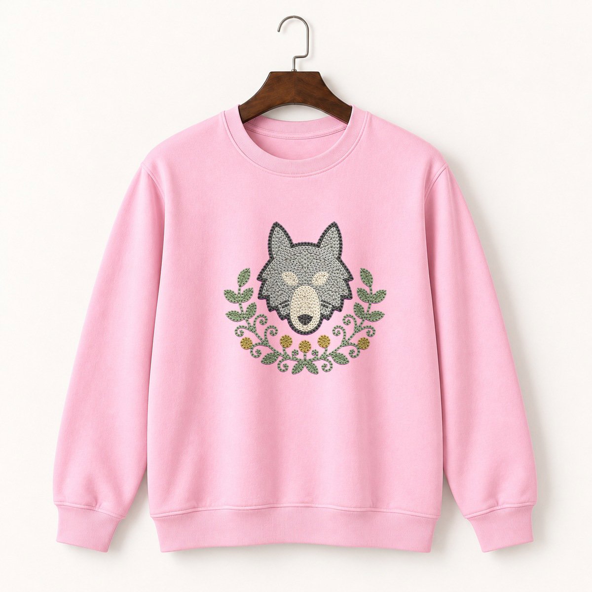 Gray Wolf Crewneck Sweatshirt 4