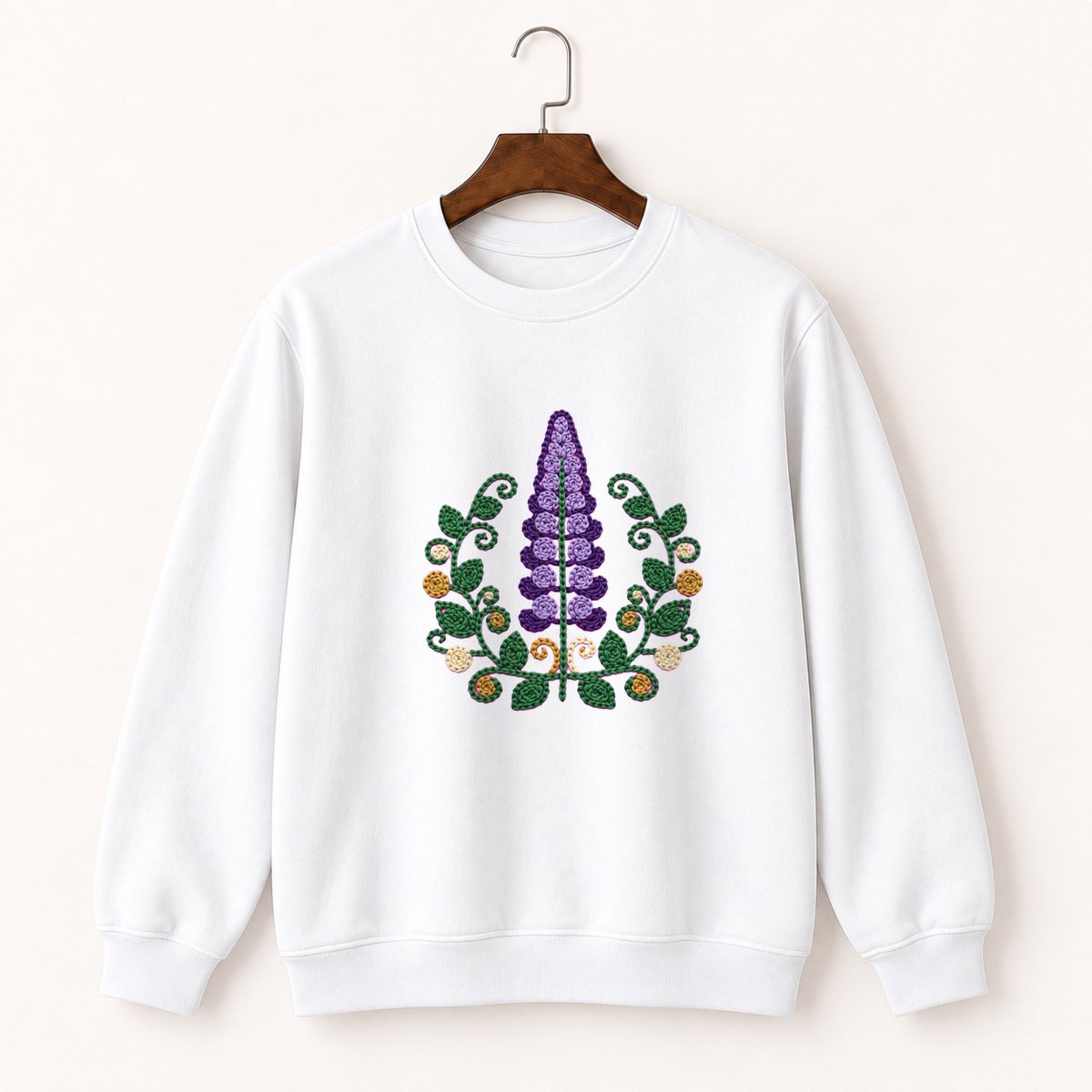 Lupine Flower Crewneck Sweatshirt 5