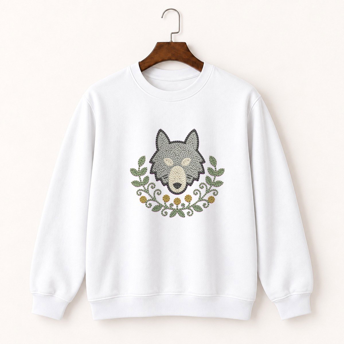 Gray Wolf Crewneck Sweatshirt 5
