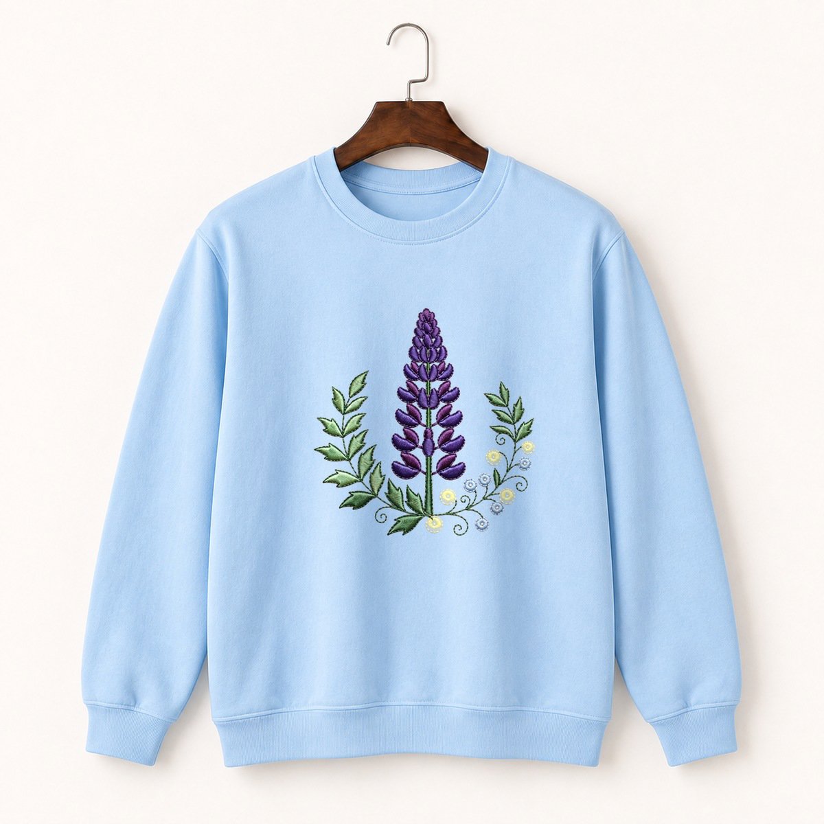 Lupine Flower Crewneck Sweatshirt 1