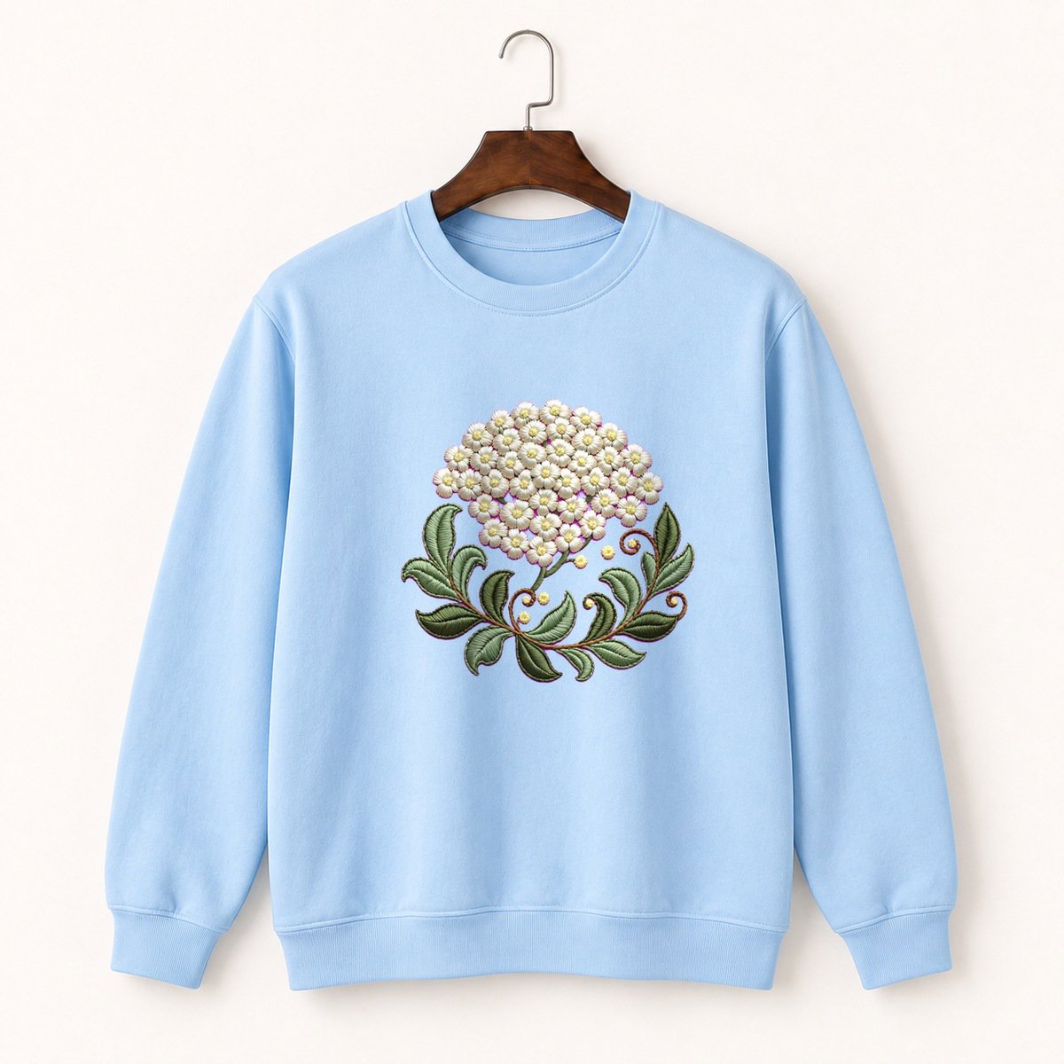 Yarrow Flower Crewneck Sweatshirt 1