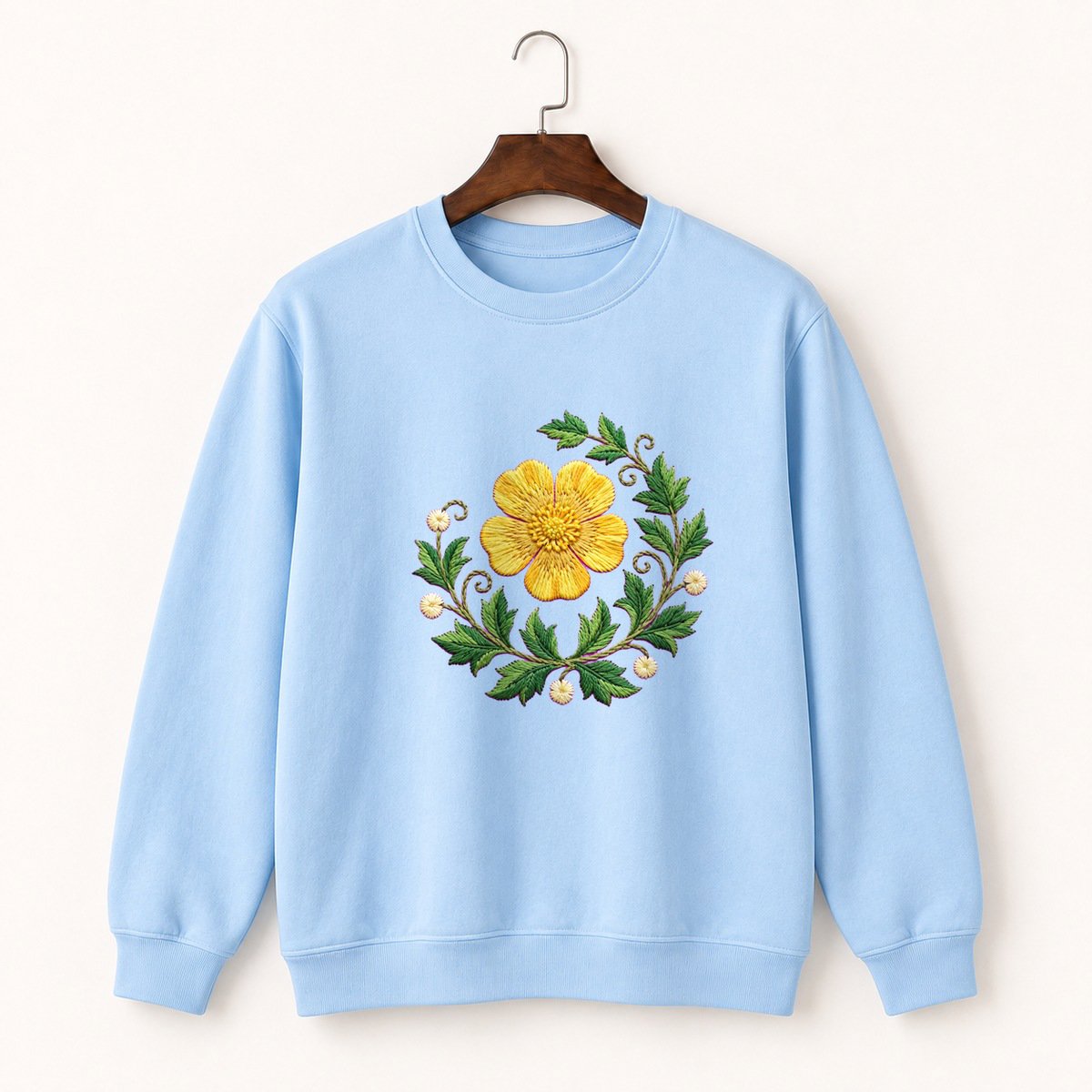 Buttercup Flower Crewneck Sweatshirt 1
