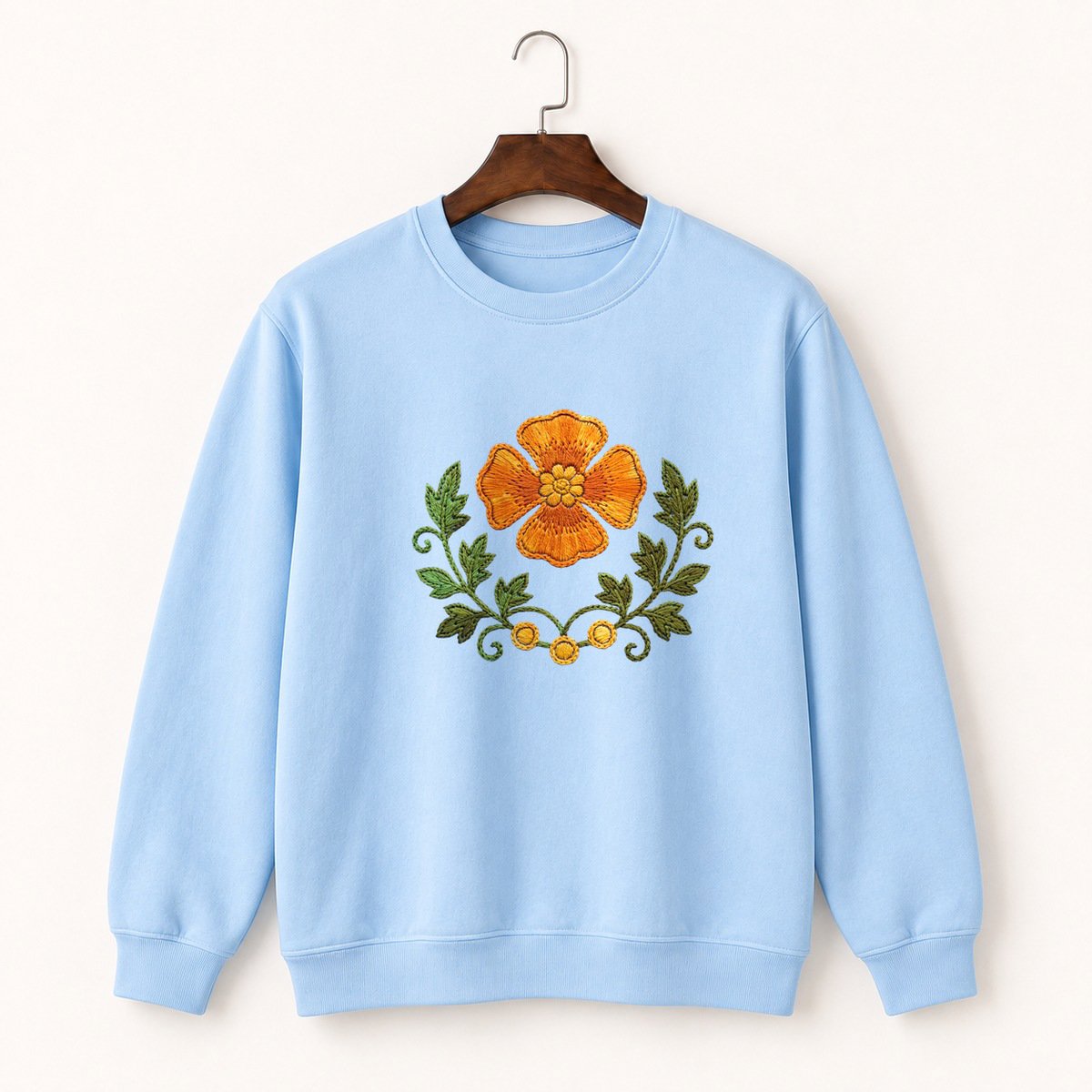 California Poppy Crewneck Sweatshirt 1