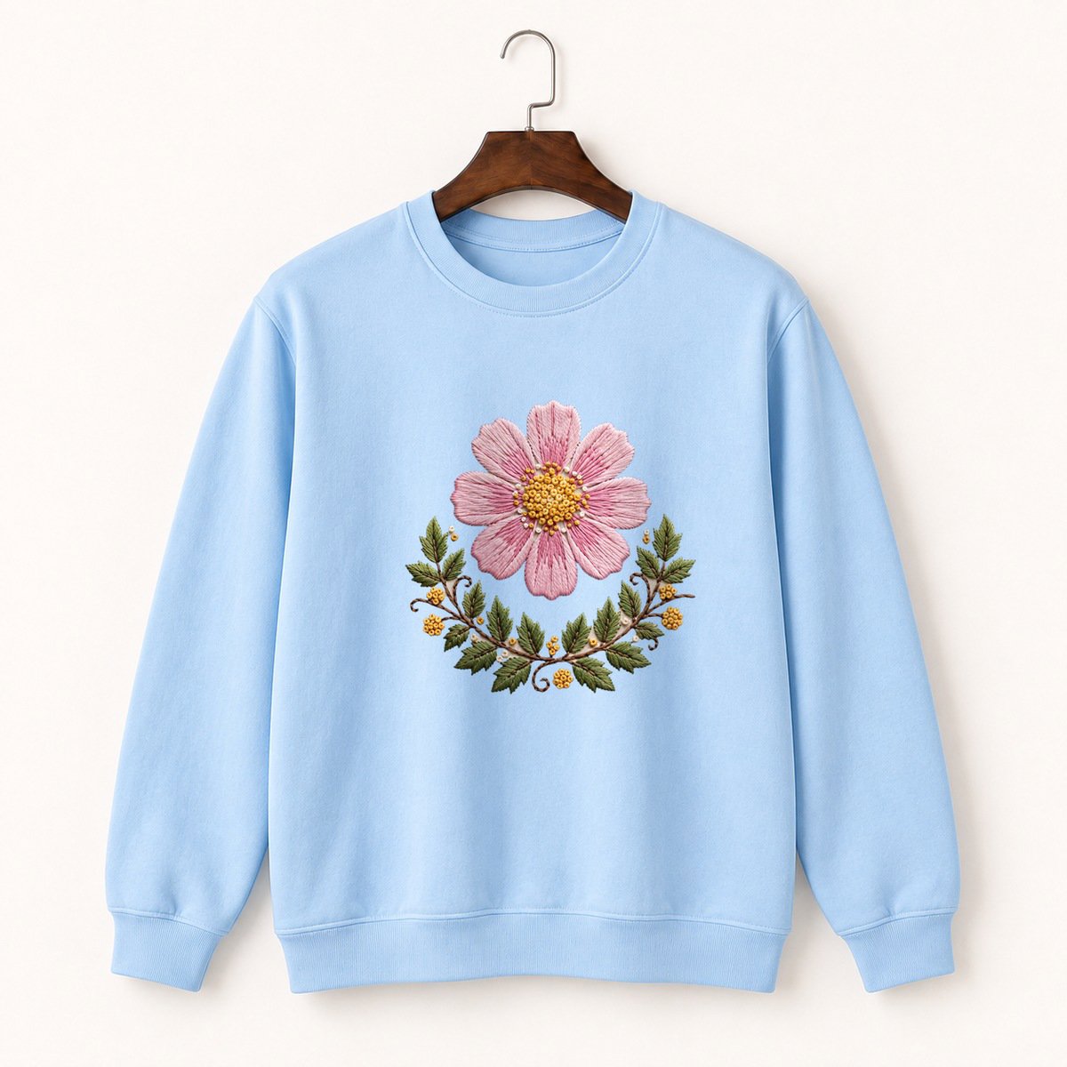 Cosmos Flower Crewneck Sweatshirt 1