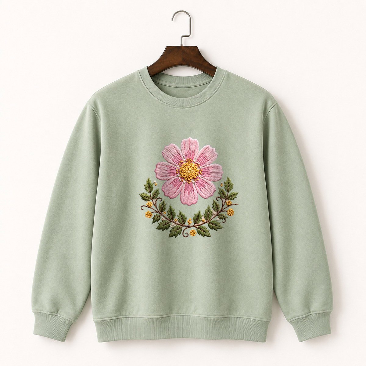 Cosmos Flower Crewneck Sweatshirt 2
