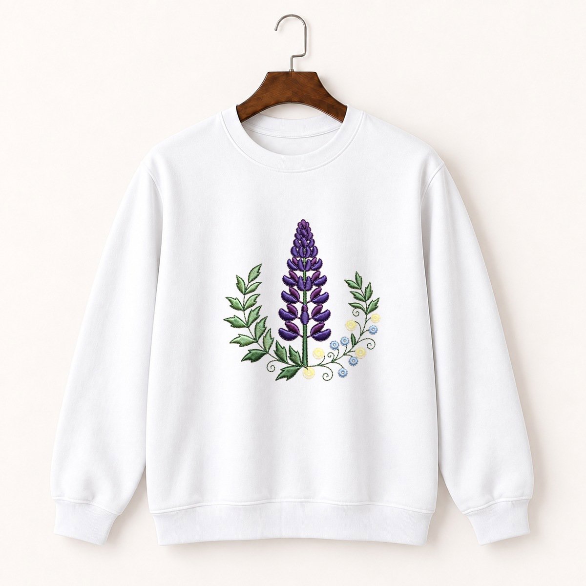 Lupine Flower Crewneck Sweatshirt 5
