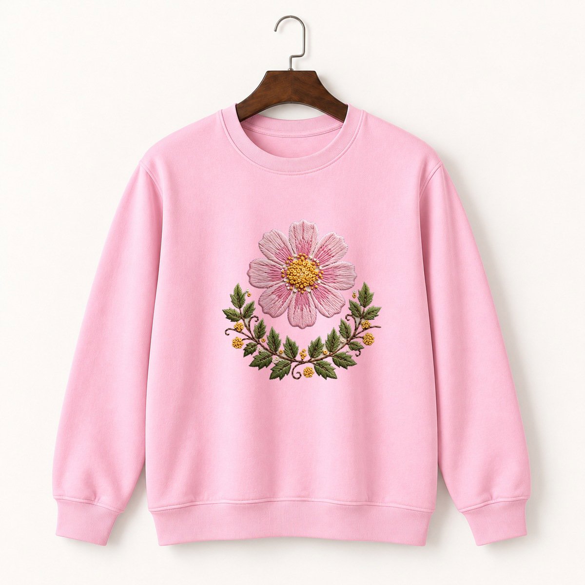 Cosmos Flower Crewneck Sweatshirt 4