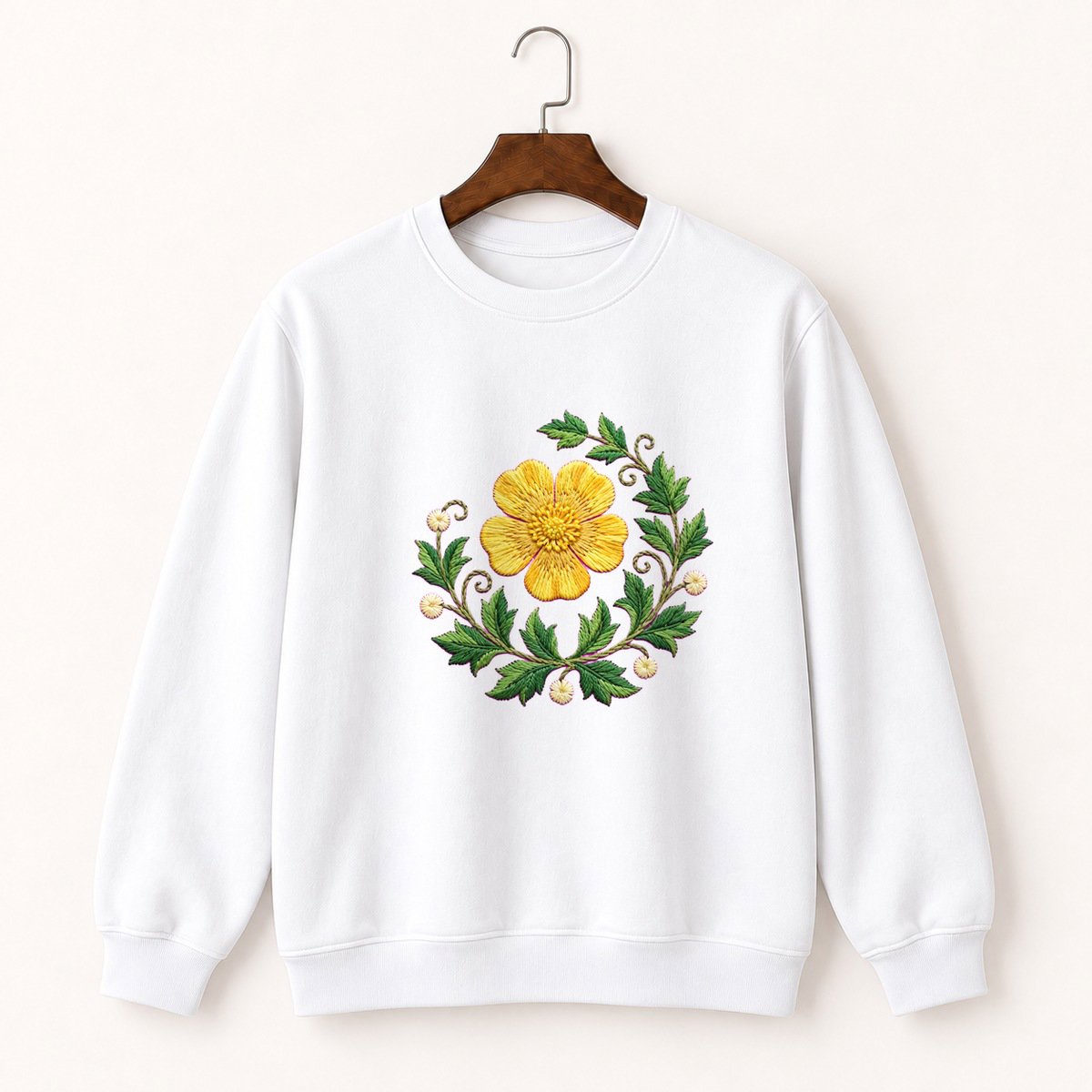 Buttercup Flower Crewneck Sweatshirt 5