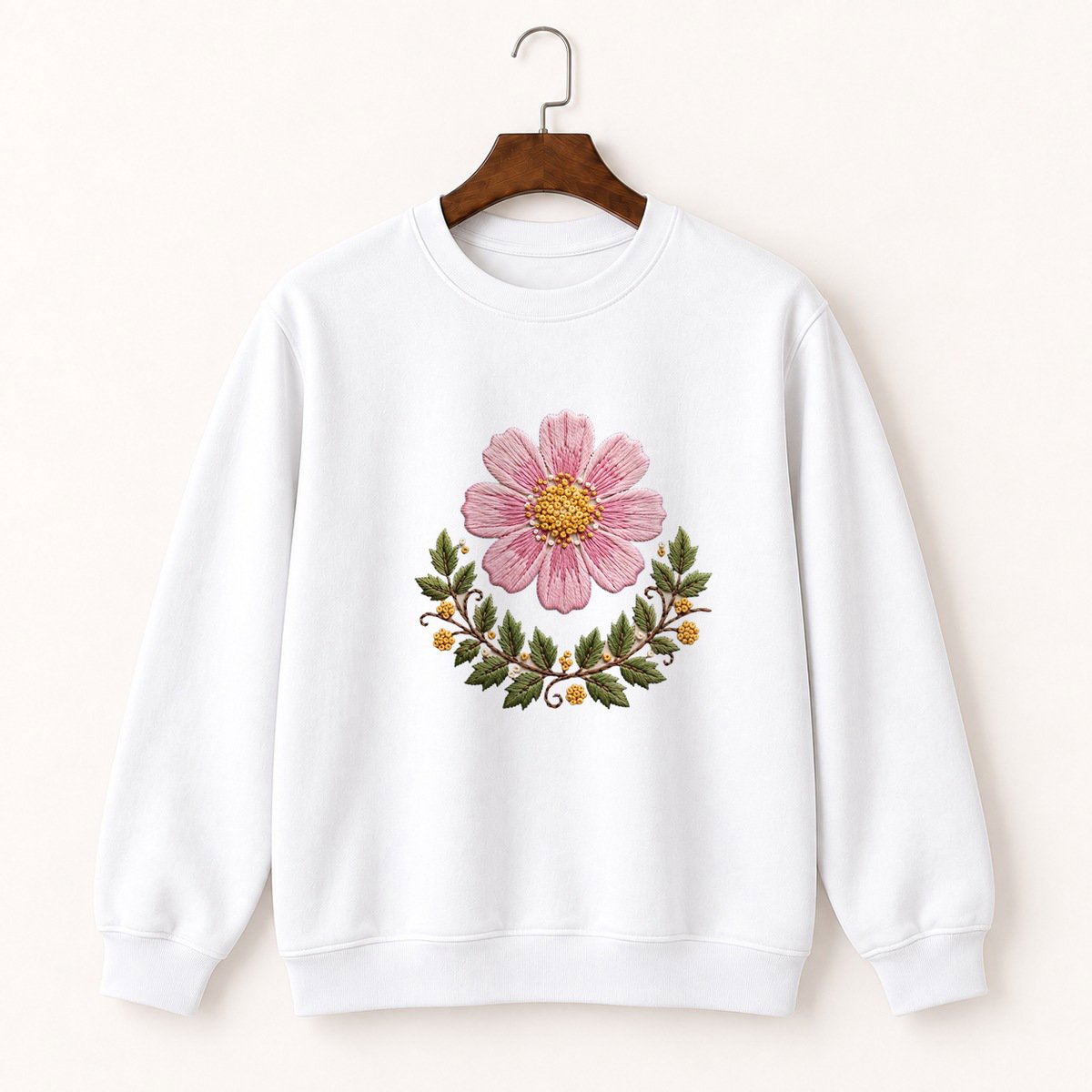 Cosmos Flower Crewneck Sweatshirt 5