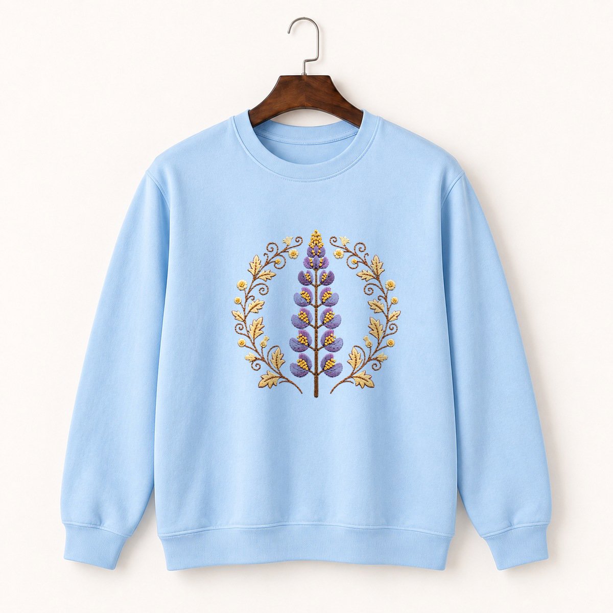 Lupine Wildflower Crewneck Sweatshirt 1
