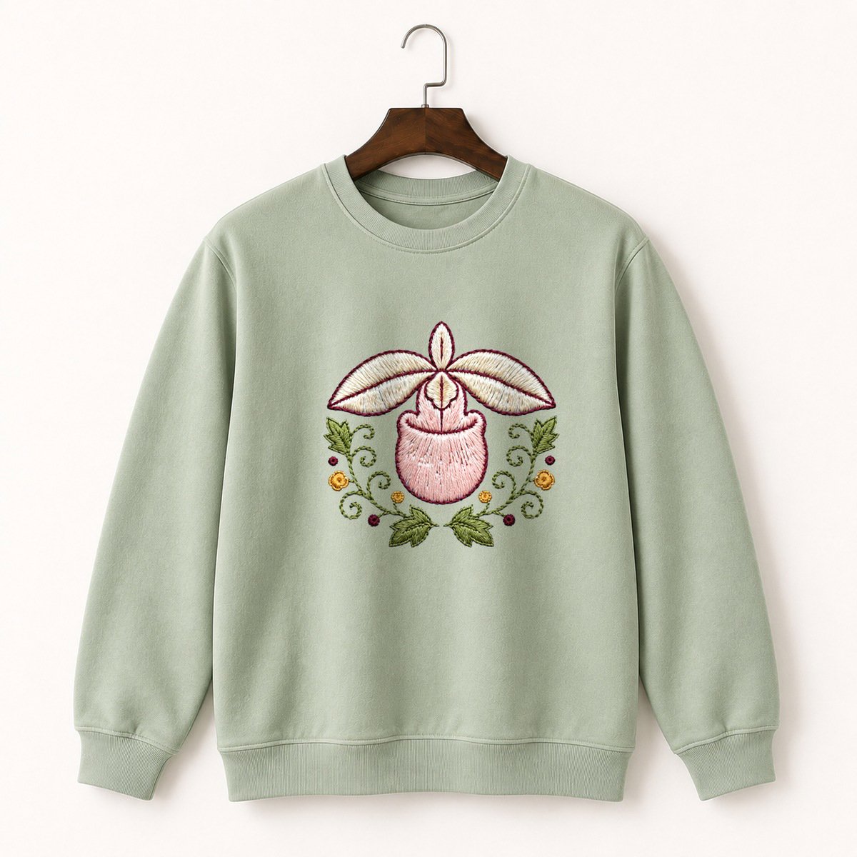Lady's Slipper Orchid Crewneck Sweatshirt 2
