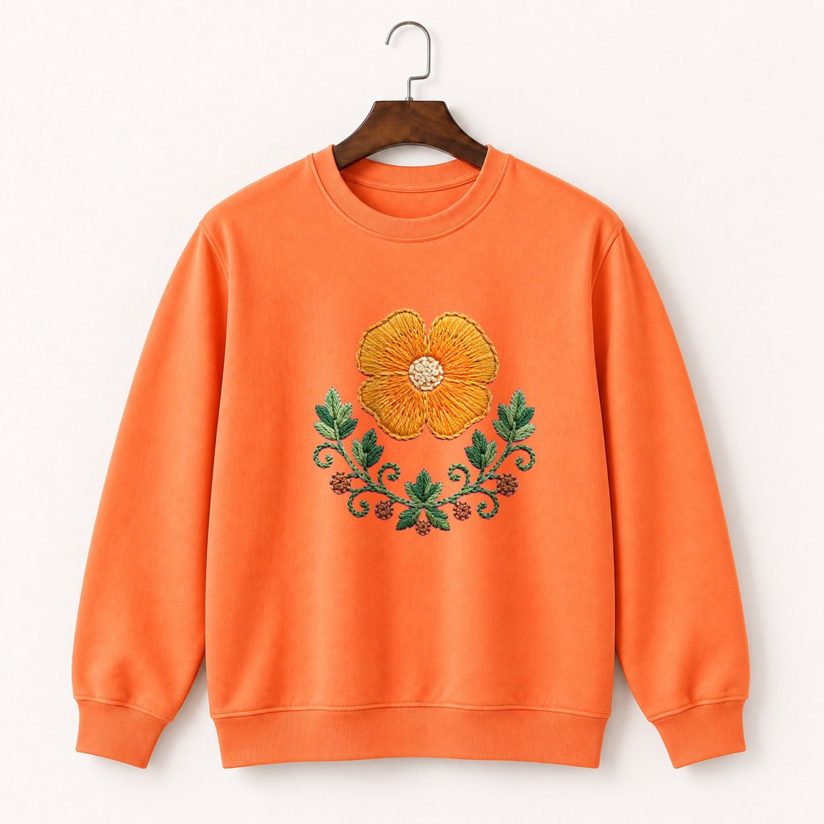 California Poppy Flower Crewneck Sweatshirt 3