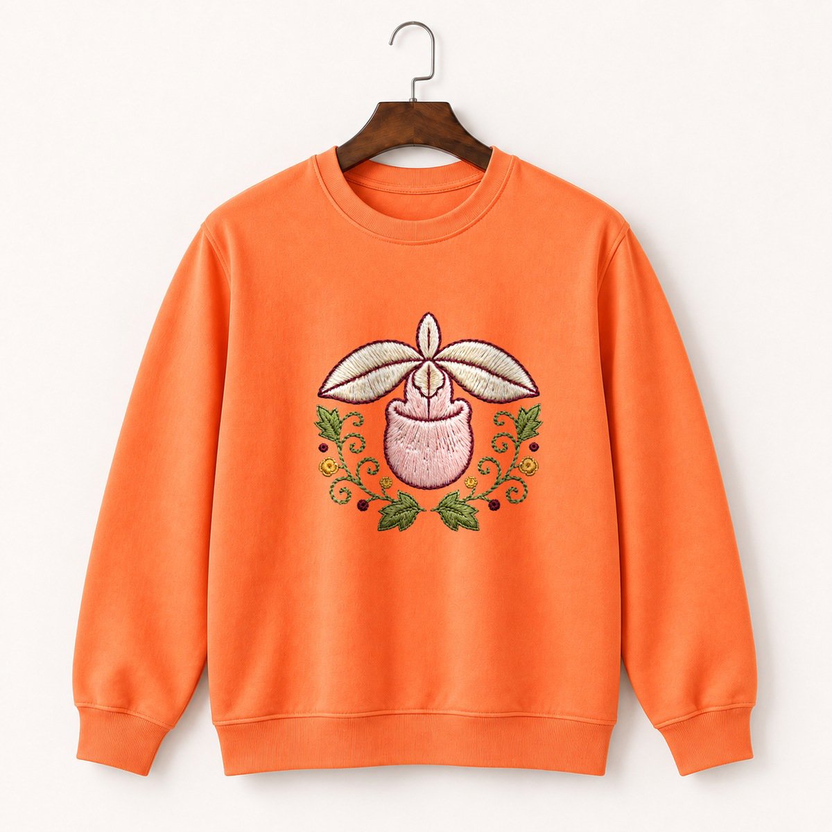 Lady's Slipper Orchid Crewneck Sweatshirt 3