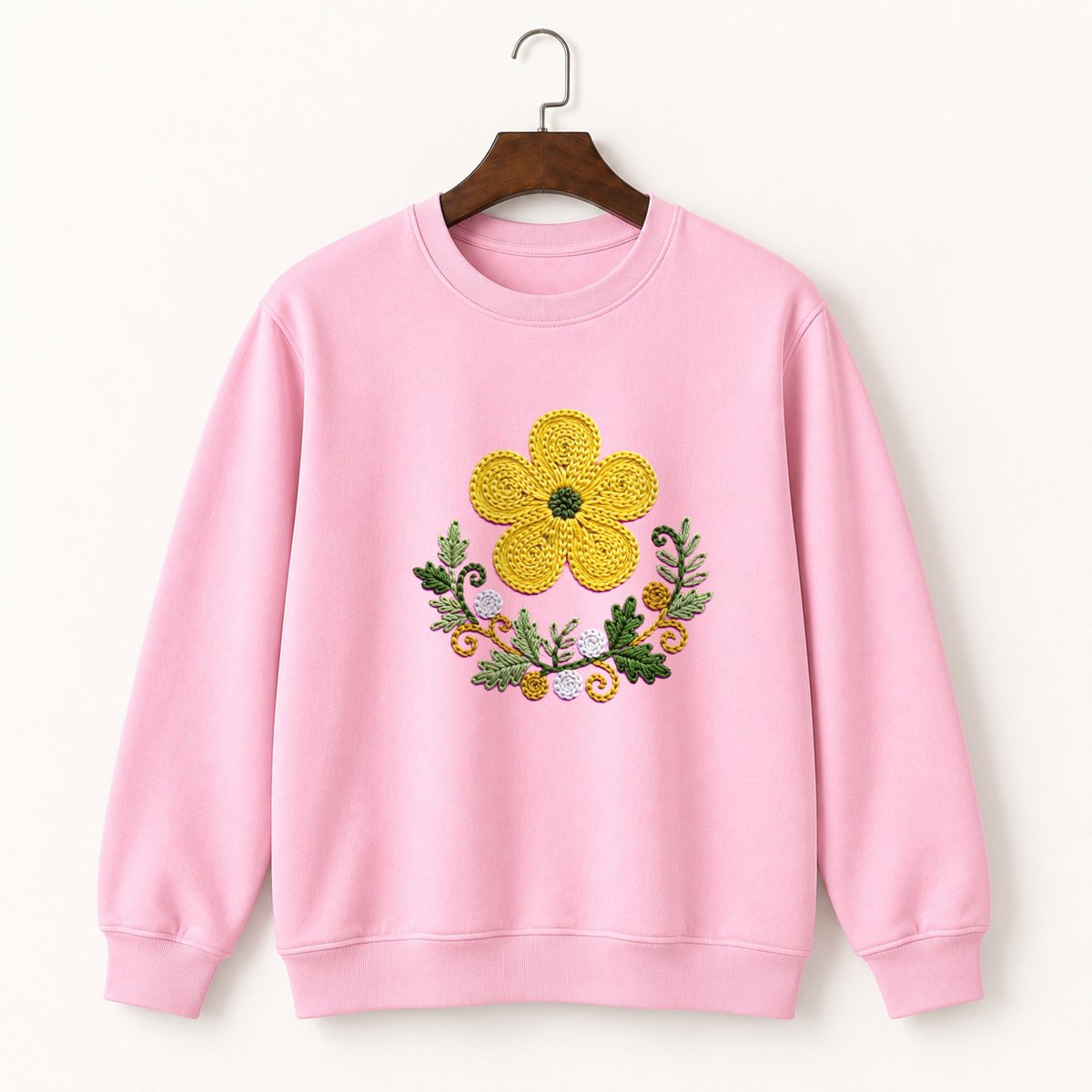 Buttercup Flower Crewneck Sweatshirt 4