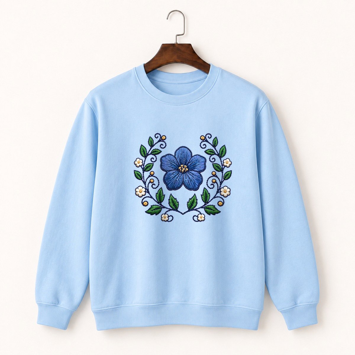 Gentian Flower Crewneck Sweatshirt 1