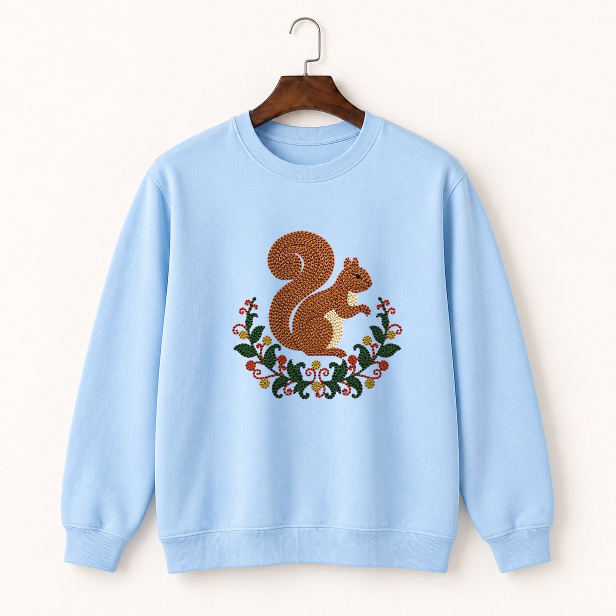 Woodland Squirrel Crewneck Sweatshirt 1