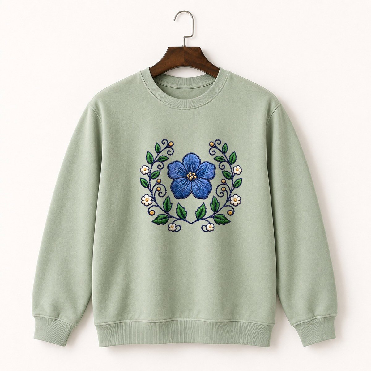 Gentian Flower Crewneck Sweatshirt 2