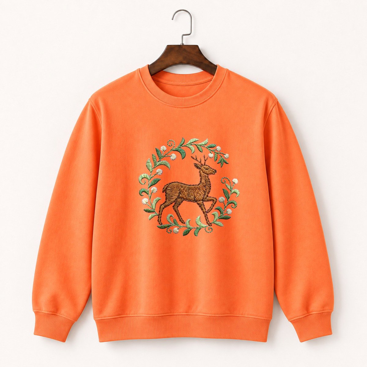 Woodland Deer Crewneck Sweatshirt 3
