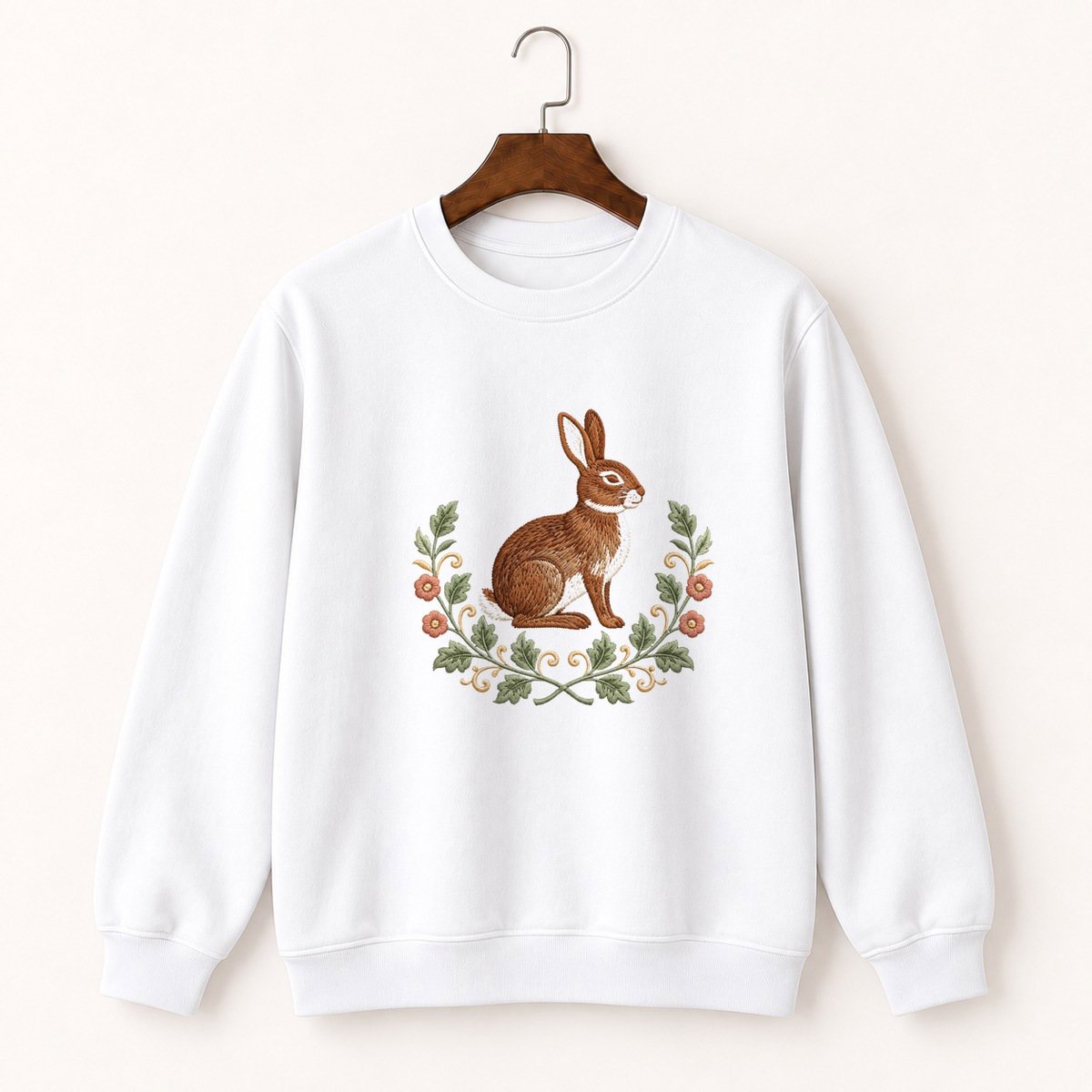 Woodland Rabbit Crewneck Sweatshirt 5