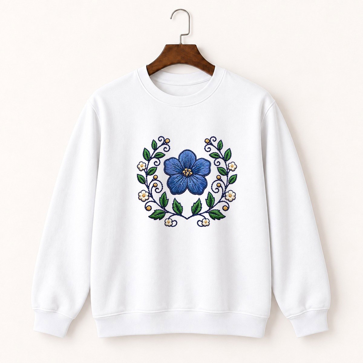 Gentian Flower Crewneck Sweatshirt 5