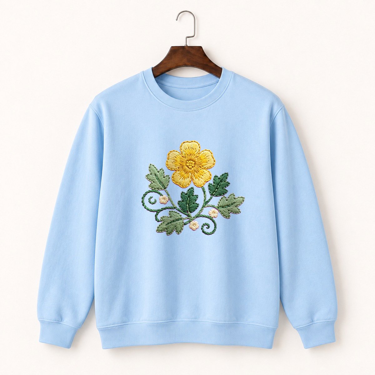 Buttercup Flower Crewneck Sweatshirt 1