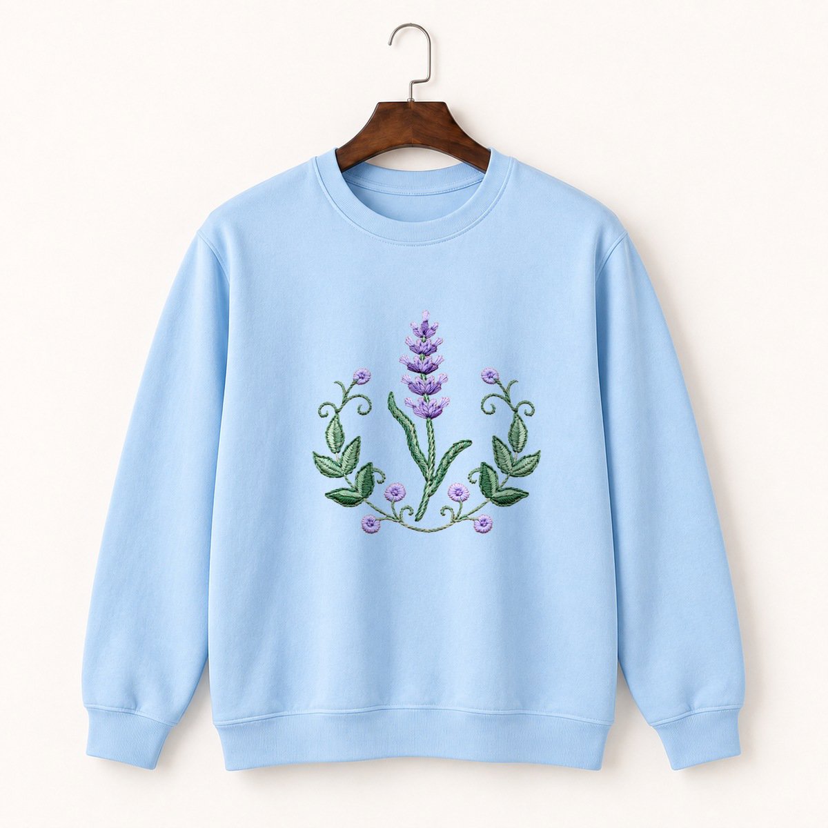 Lavender Sprig Crewneck Sweatshirt 1