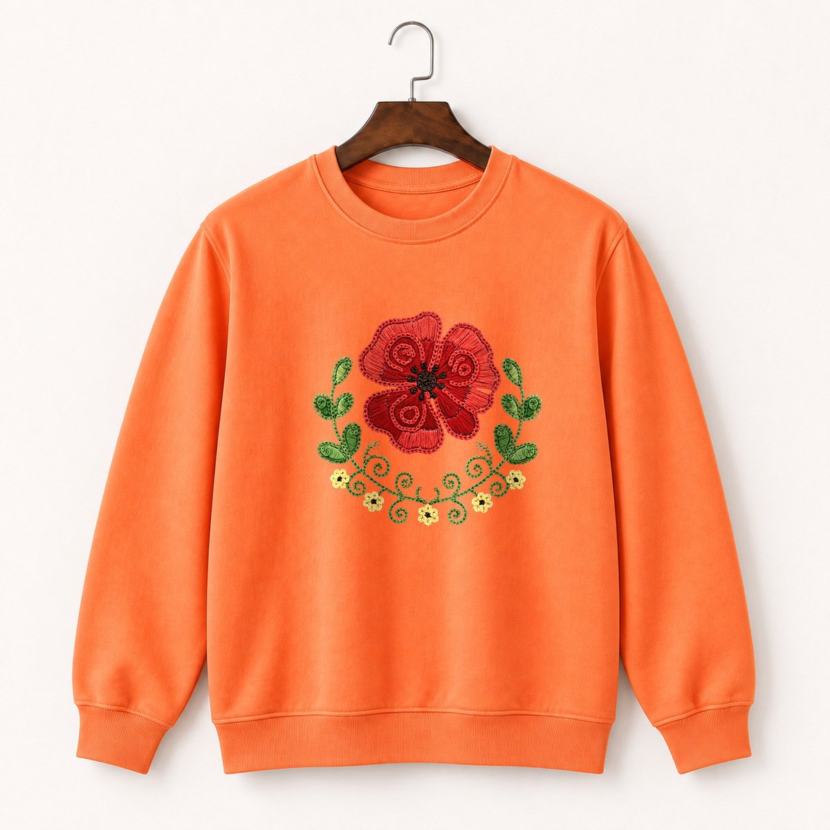 Poppy Flower Crewneck Sweatshirt 3