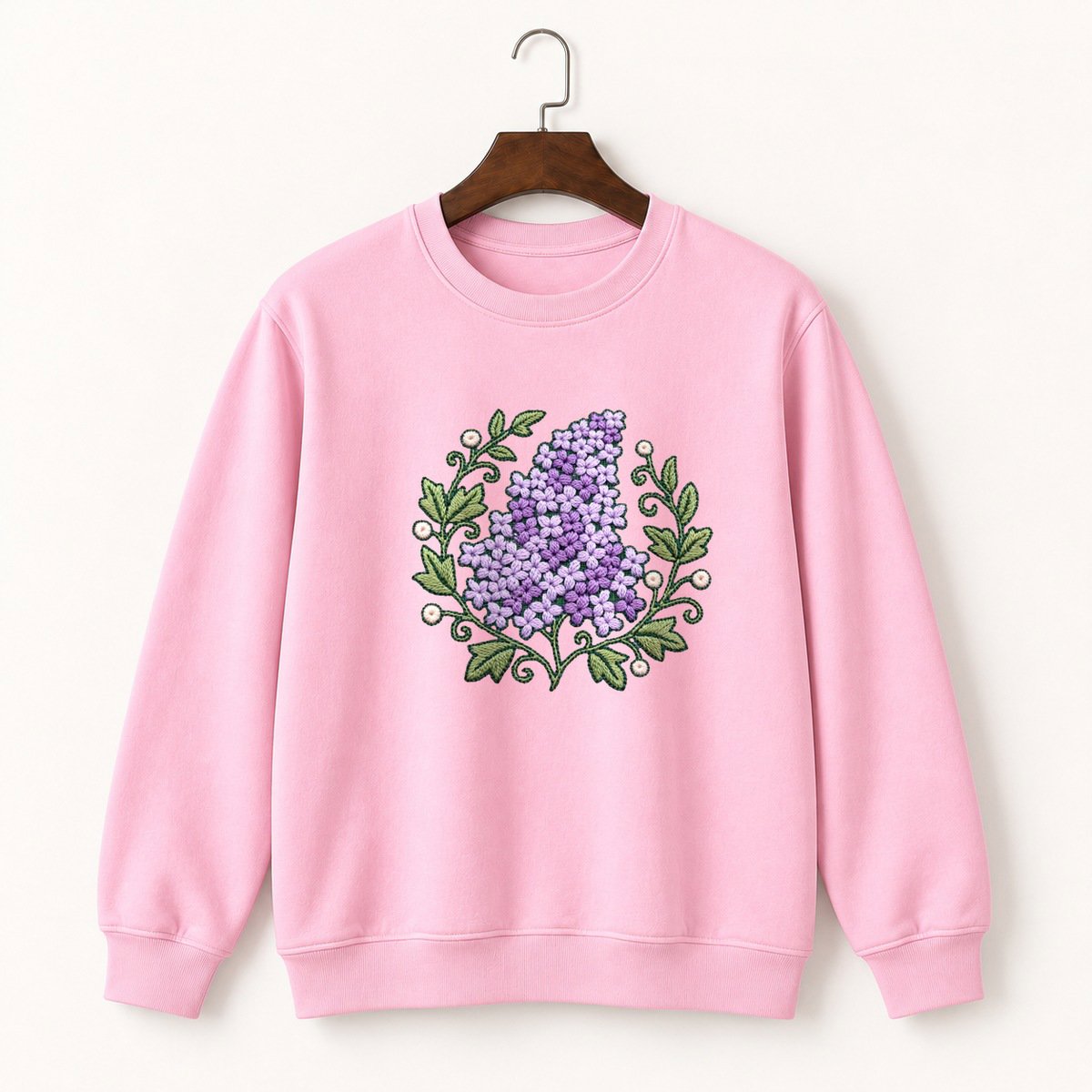 Lilac Flower Crewneck Sweatshirt 4