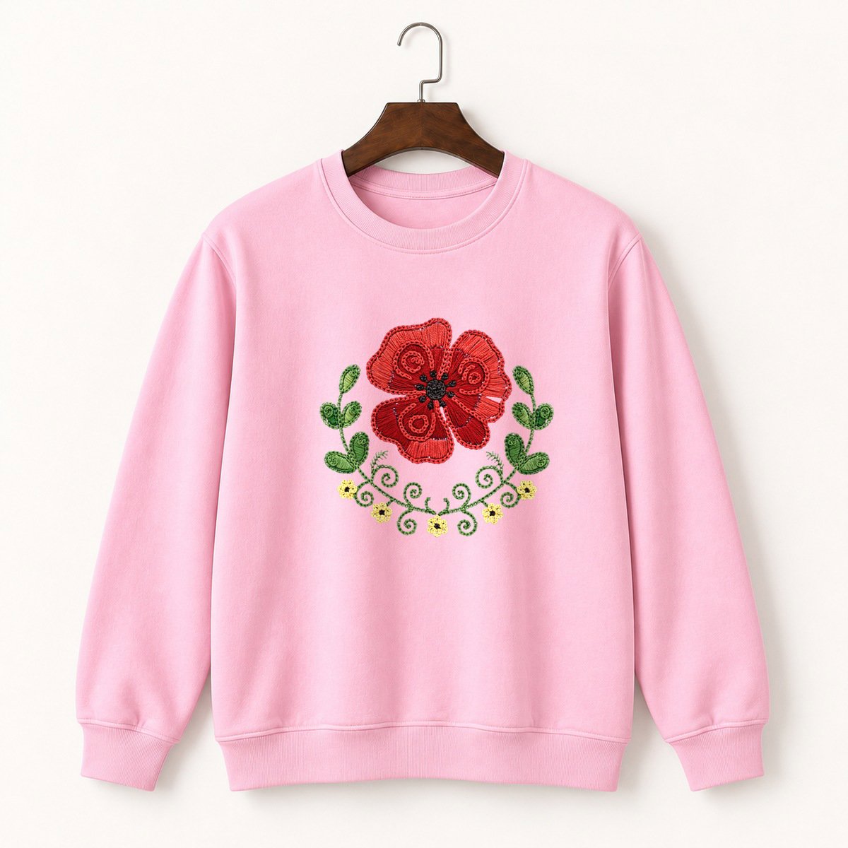 Poppy Flower Crewneck Sweatshirt 4