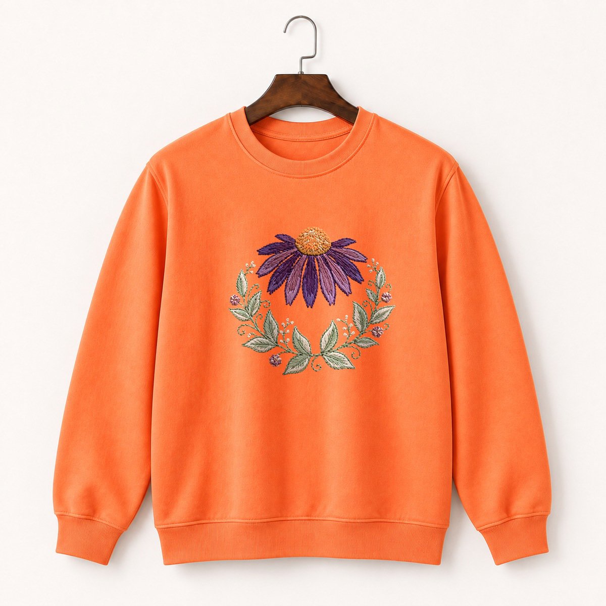 Purple Coneflower Crewneck Sweatshirt 3